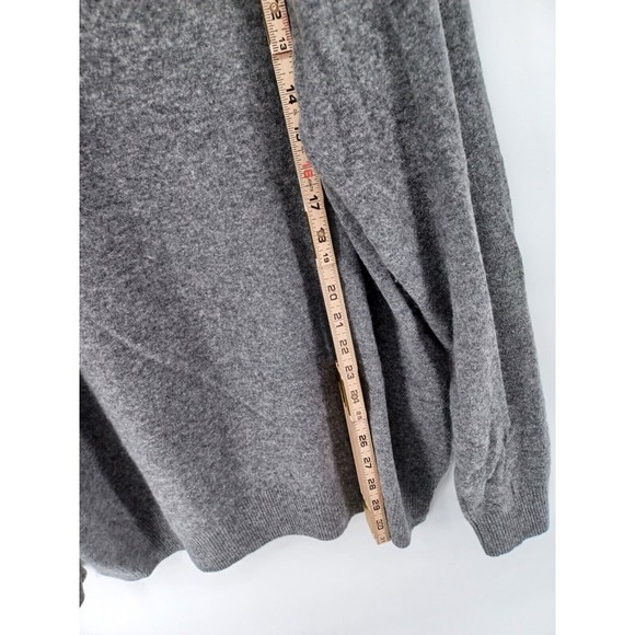Ethan Pierce Men's Pullover Sweater Long Sleeve Gray XXL V-Neck 100% Cashmere. - Picture 3 of 6